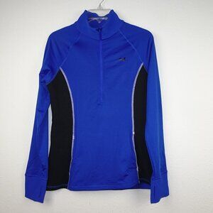 Under Armour 1/2 Zip Top Women's Size M Blue Cold Weather Training Fitted